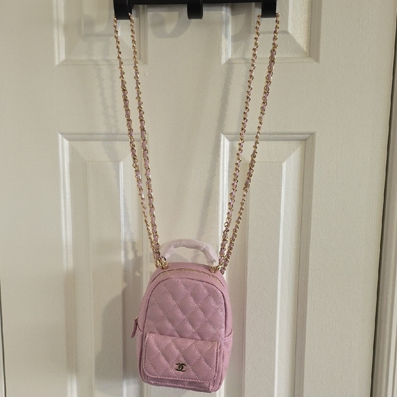 Pink Quilted Mini Backpack - Picture 2 of 4